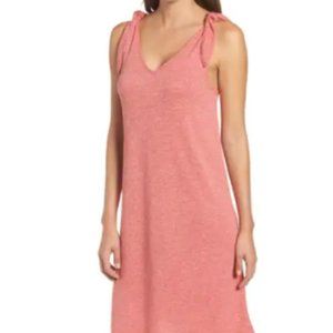 Caslon Knot Strap Knit Swing Dress Pink XXS